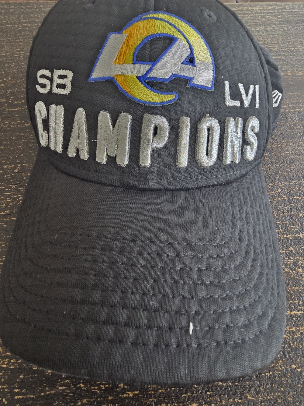 LA Rams Black 'Champions' Embroidered Cap
